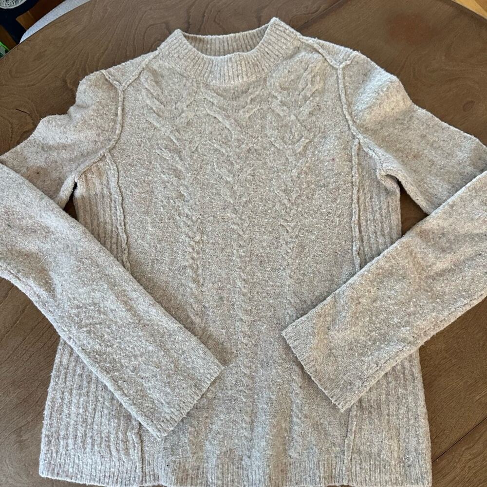 Free People Cozy Cable Knit Sweater - Cream